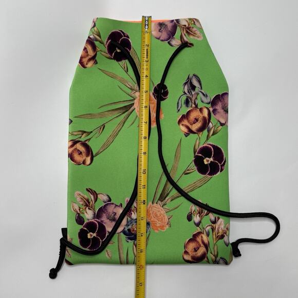 Triangl Neoprene Bikini Swimsuit Kelly Green Floral 2pc Bathing Suit S/M And Bag - Picture 8 of 16